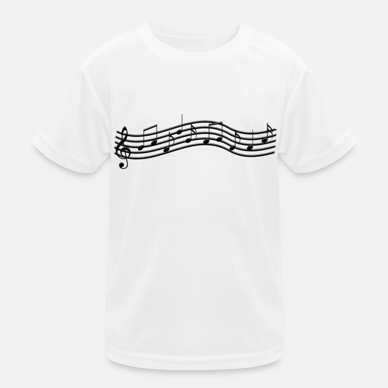 Notes de musique sur douve ondulée T-shirt sport Enfant