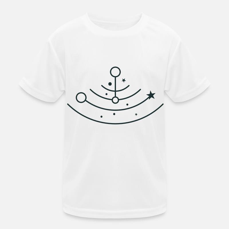 BOHO stars and moons in half circle orbits Kids Functional T-Shirt