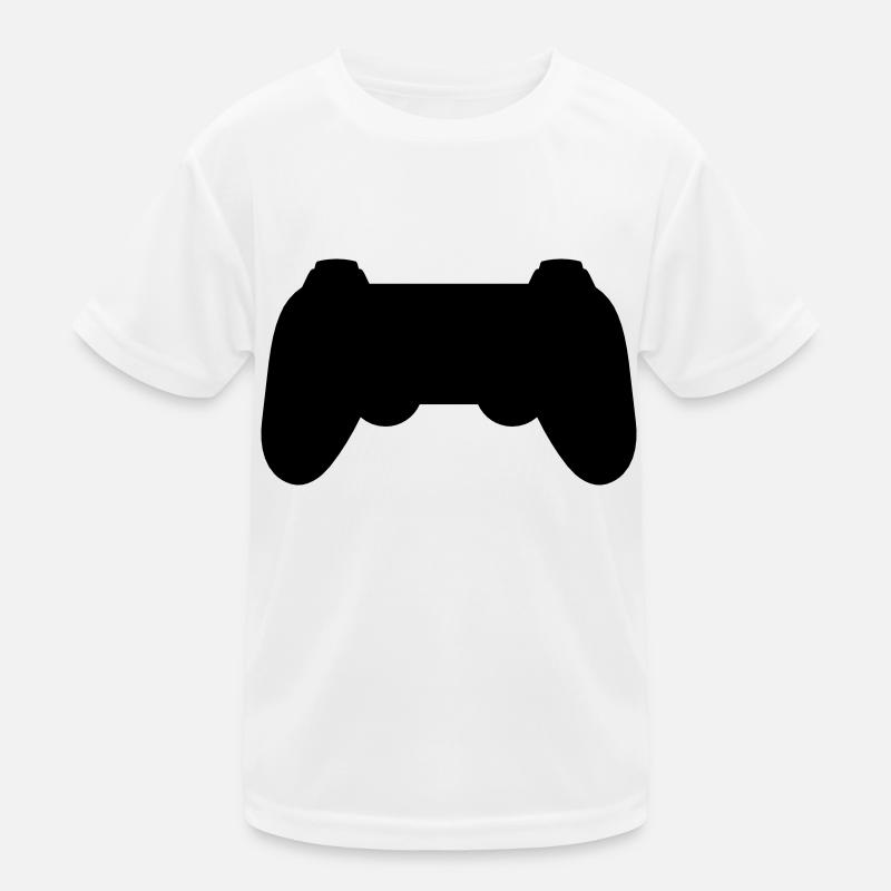 Silhouette Konsole Retro Controller Kinder Funktions-T-Shirt