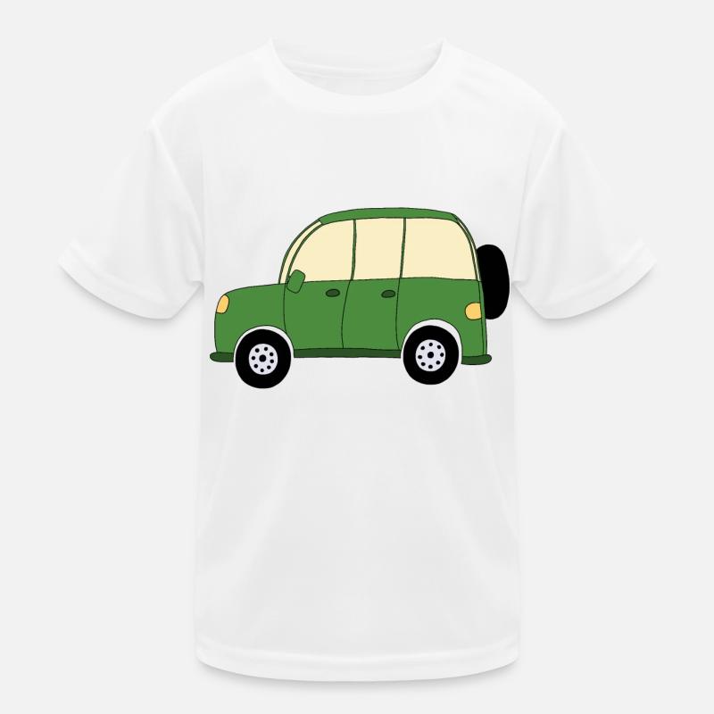 Grünes Auto Kinder Funktions-T-Shirt