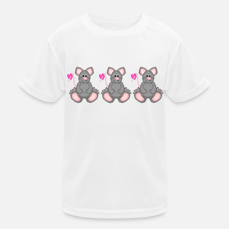 Mäuse mit Herz Kinder Funktions-T-Shirt