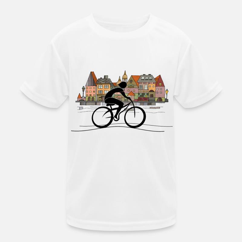Radfahrer Kinder Funktions-T-Shirt
