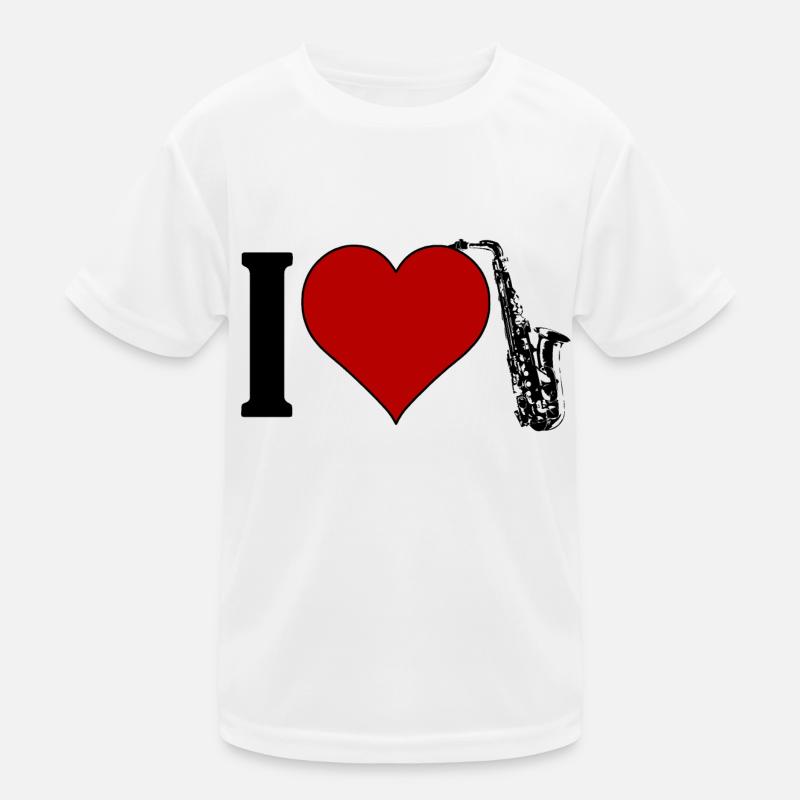 I ♥️ Saxophone | I Love Saxophone Kids Functional T-Shirt