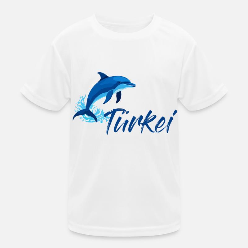 Dolphin Turkey Holidays Kids Functional T-Shirt