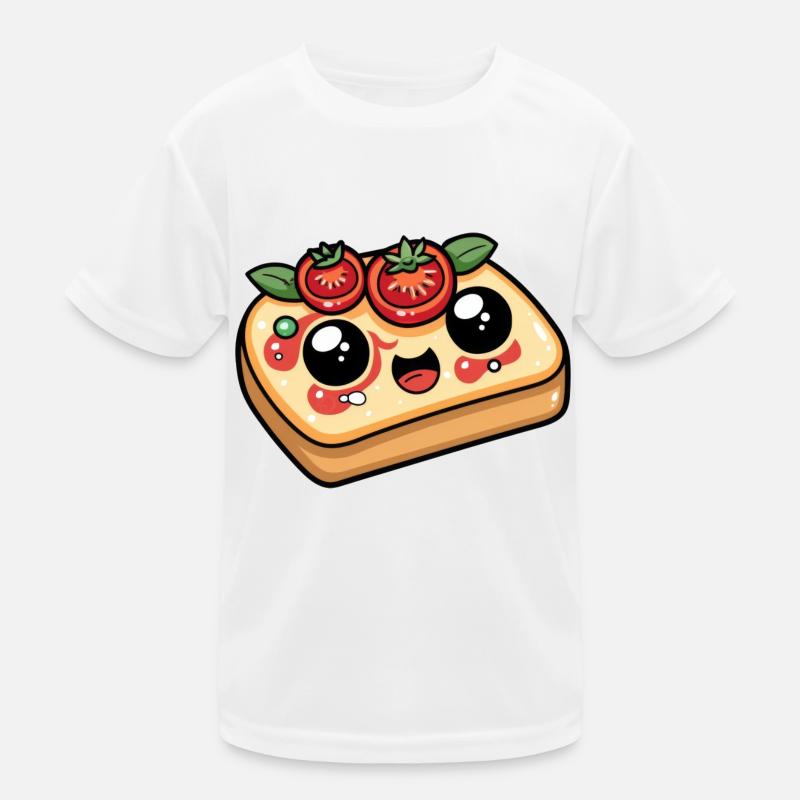 Funny Bread with Tomato Comic Kids Functional T-Shirt