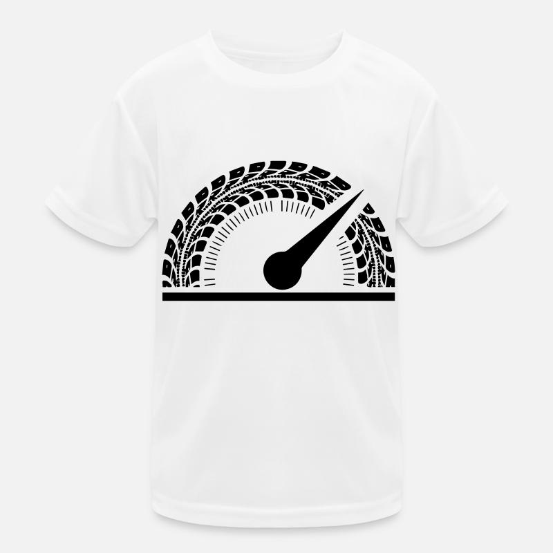 Tires Speedometer High Speed Kids Functional T-Shirt