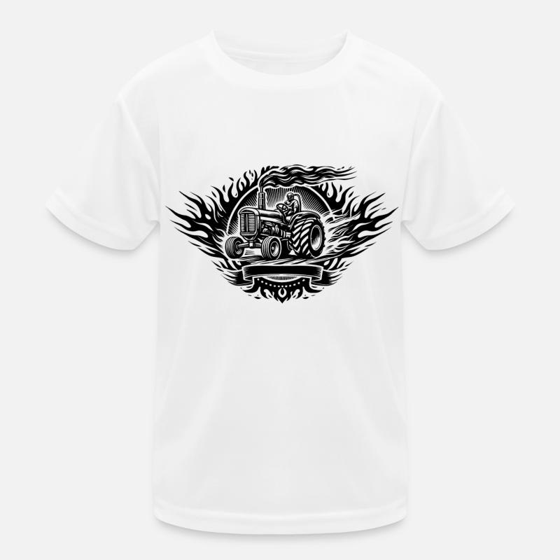 Tractor Pulling Logo Kids Functional T-Shirt