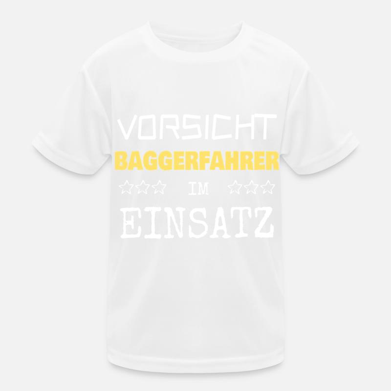 Baggerfahrer Kinder Funktions-T-Shirt