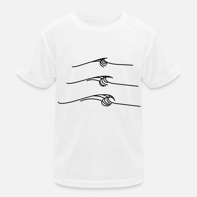 breaking wave - Kinder Funktions-T-Shirt - Weiß