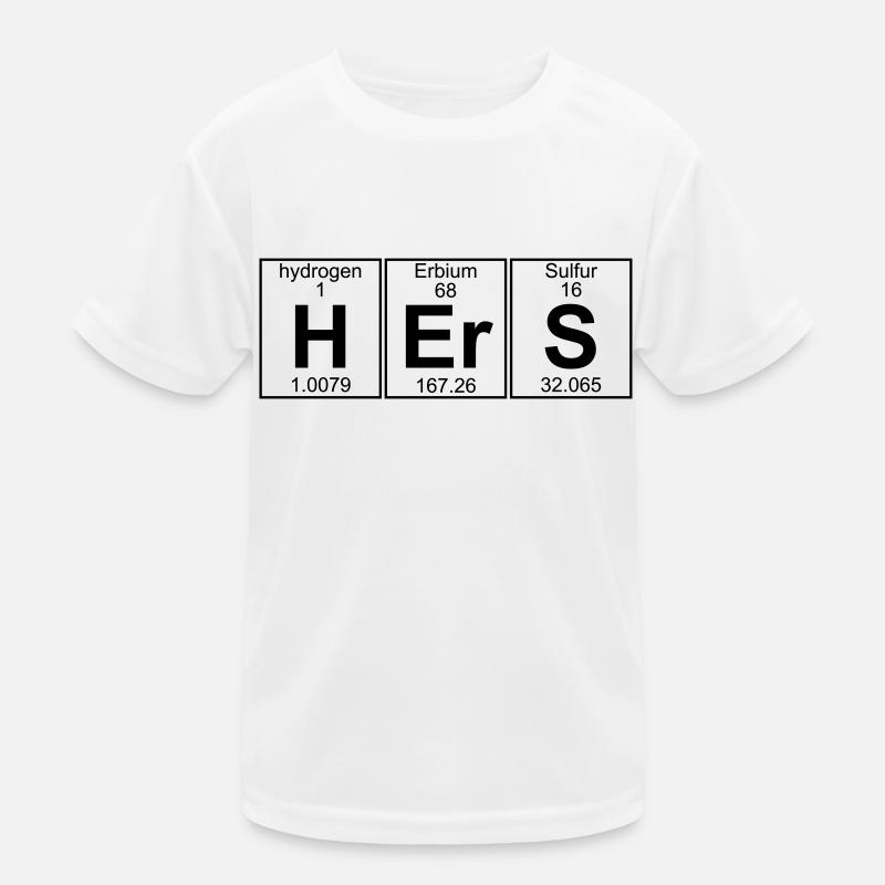 H-Er-S (hers) - Full - Kids Functional T-Shirt - white