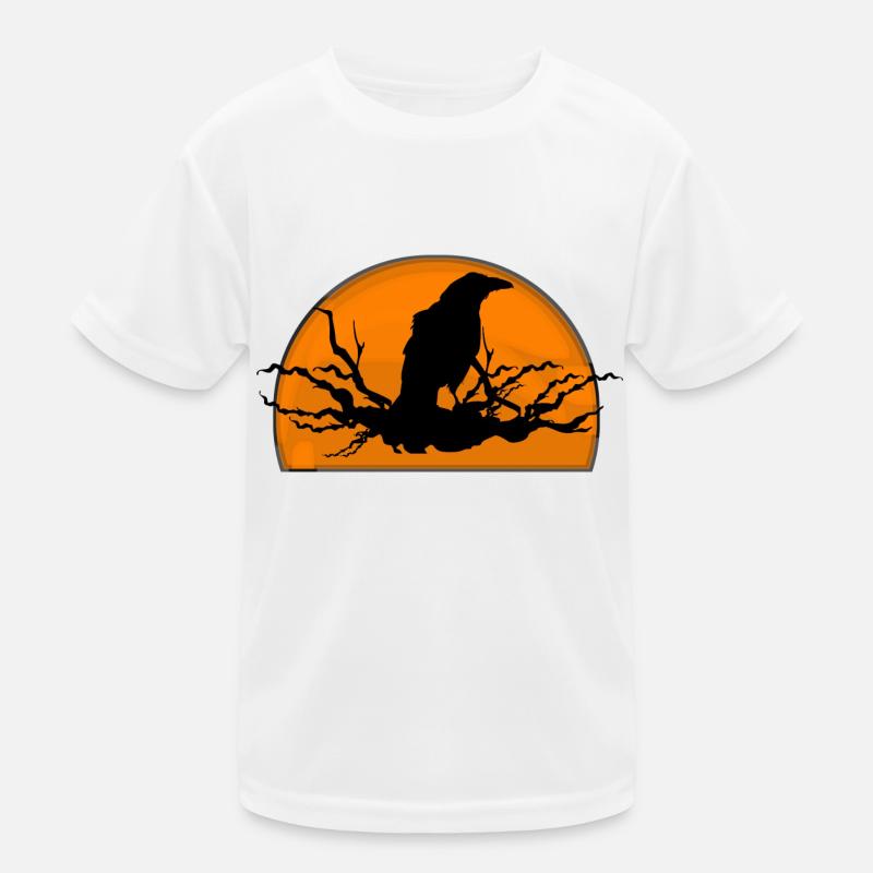 Corbeau au coucher du soleil T-shirt sport Enfant