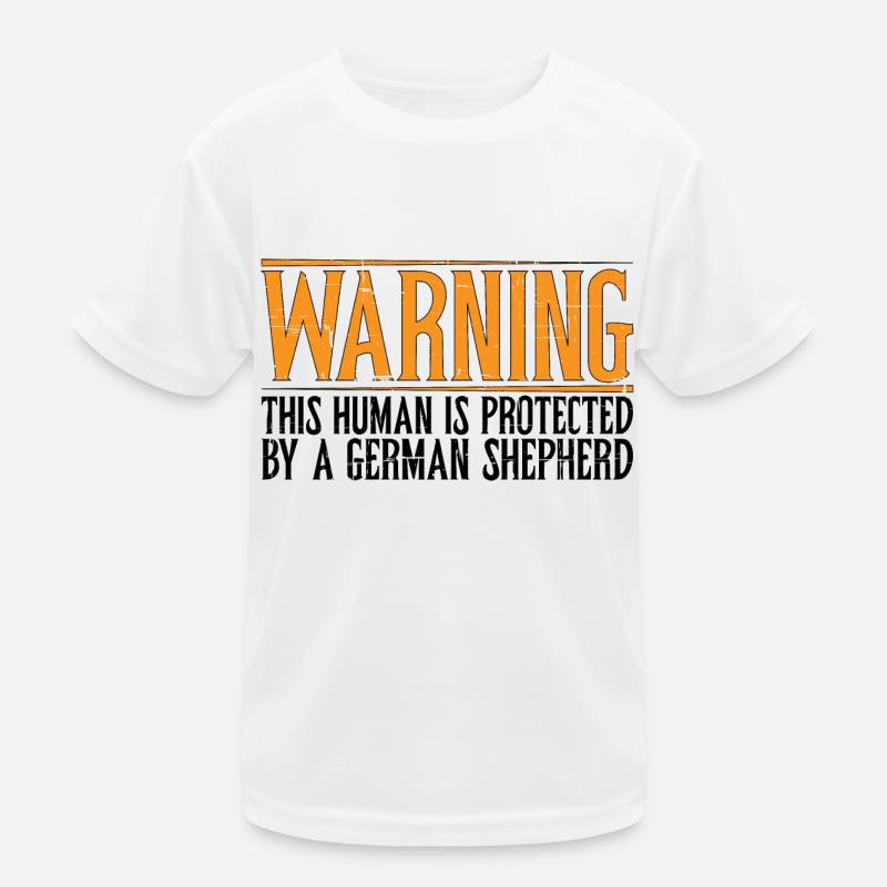 This Human Is Protected By A German Shepherd 7 Kinder Funktions-T-Shirt