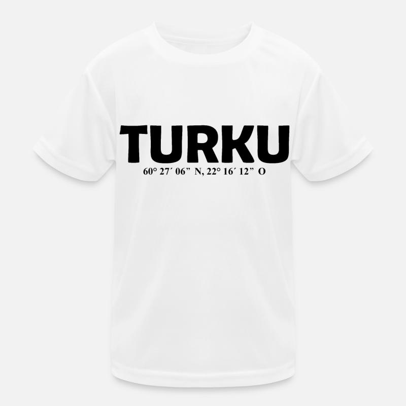 Turku Finlande - Coordonnées - Longitude - Latitude T-shirt sport Enfant