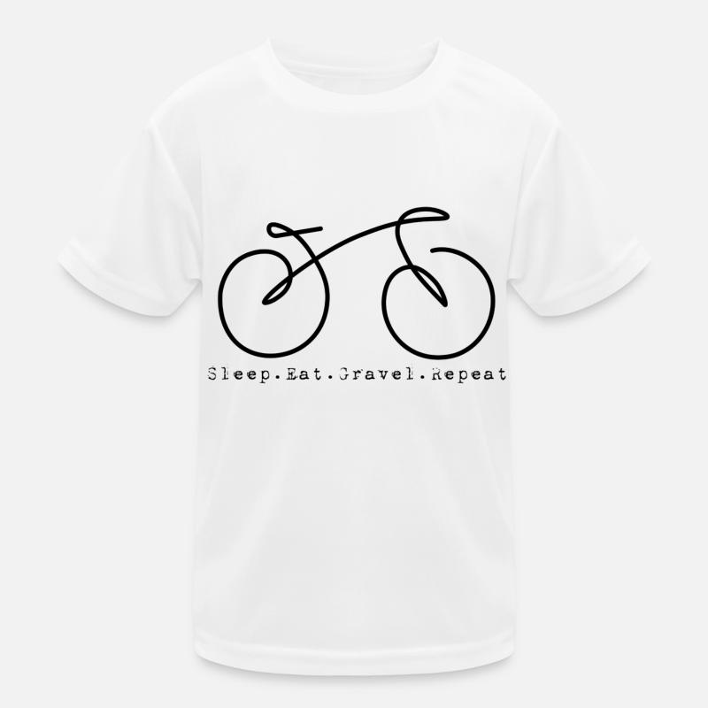 Sleep Eat Gravel Repeat Kids Functional T-Shirt