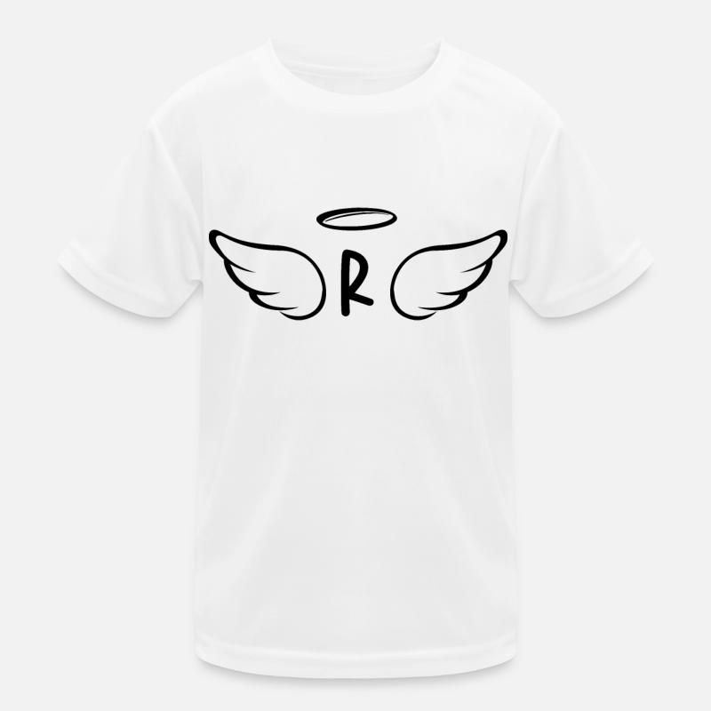 Buchstabe r Engelsflügel Kinder Funktions-T-Shirt