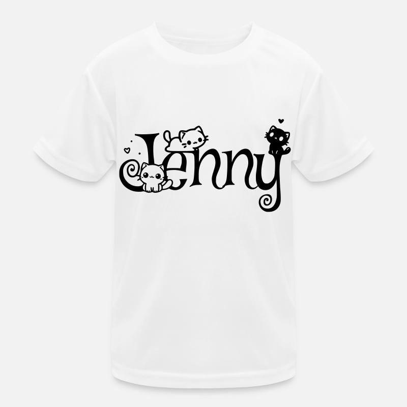 Jenny Name First Name Kitten Name Kids Functional T-Shirt