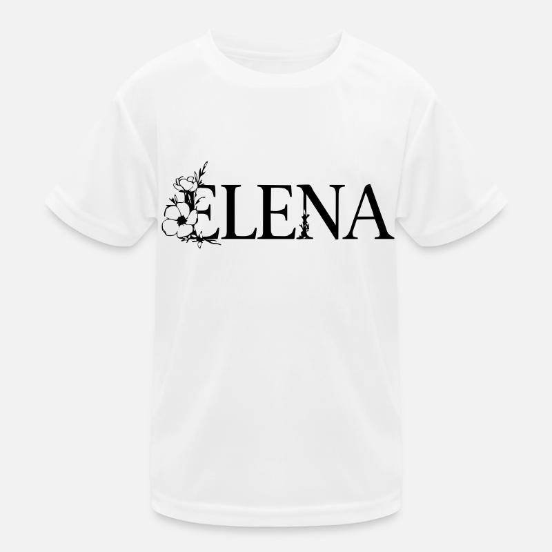 Elena | Nom avec fleur (vectorgraphique) T-shirt sport Enfant