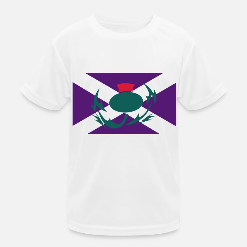 Scottish Flag Thistle Kids Functional T-Shirt