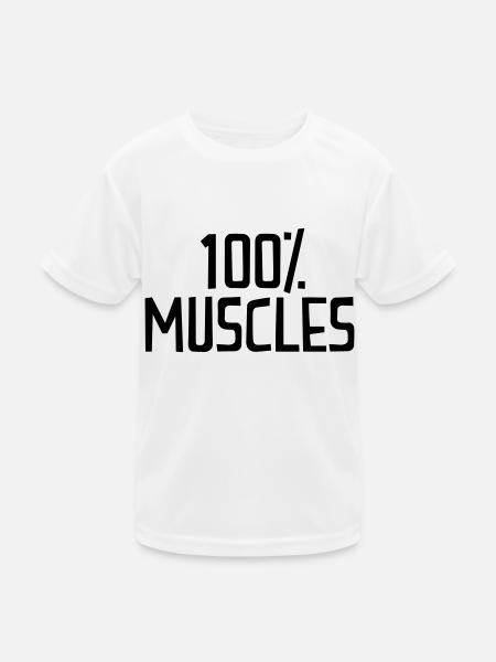 Fitness - Kinder Funktions-T-Shirt - Weiß - Vorne