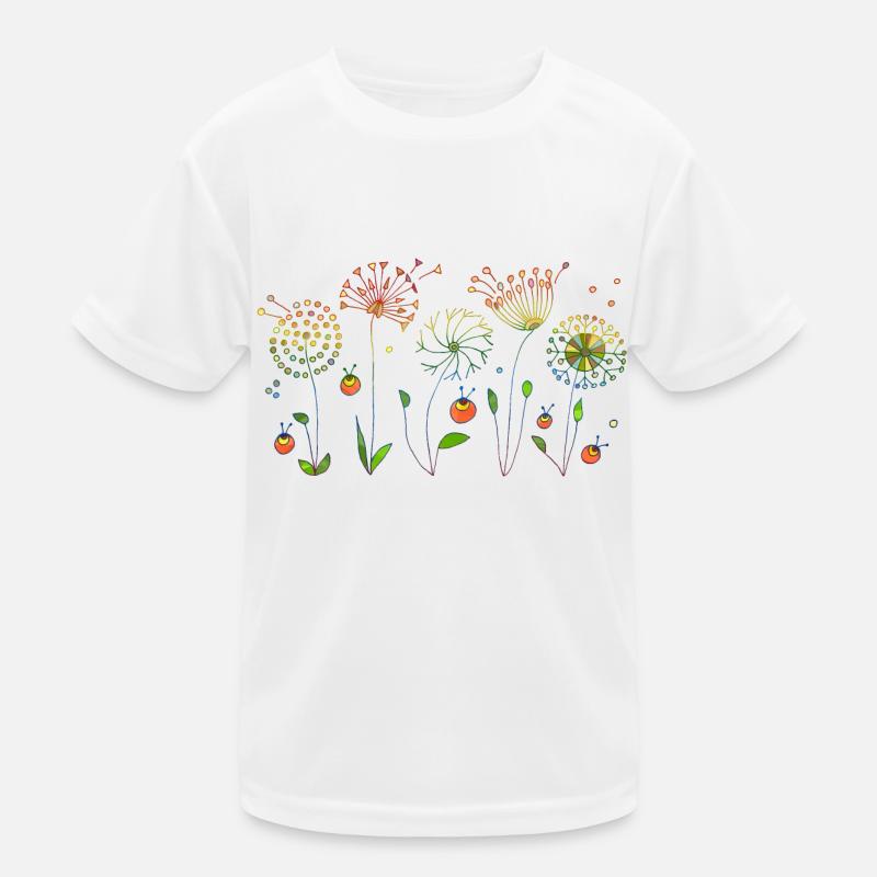Blumen Kinder Funktions-T-Shirt