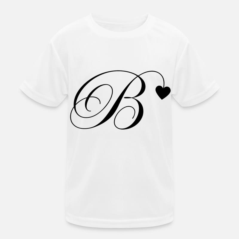 Buchstabe b Herz Kalligraphie Kinder Funktions-T-Shirt
