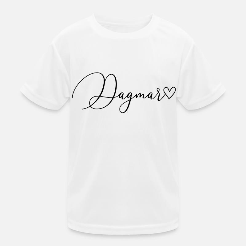 Dagmar Name Vorname Mädchen - Kinder Funktions-T-Shirt - Weiß