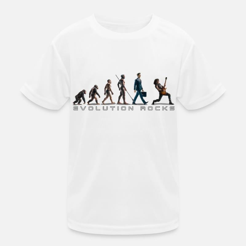 Evolution Guitar Player Kinder Funktions-T-Shirt