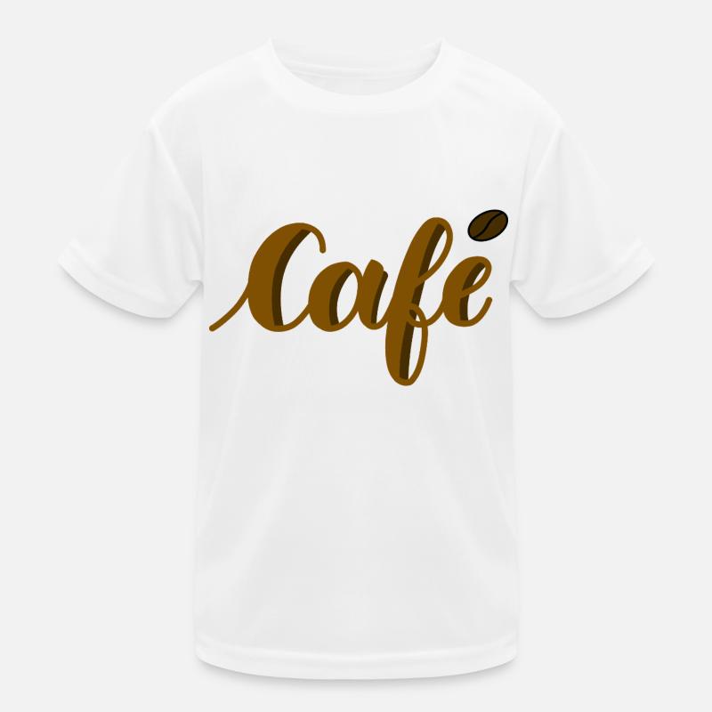lettrage café T-shirt sport Enfant