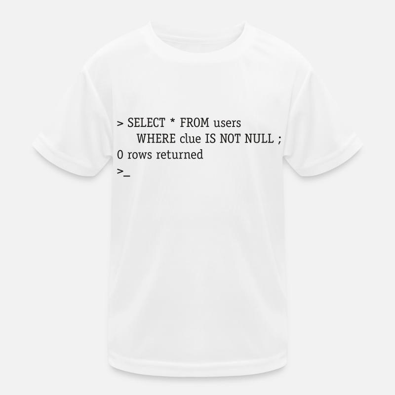 SQL No Clue Kids Functional T-Shirt