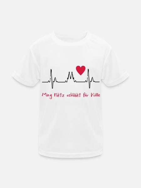 Köln - Kinder Funktions-T-Shirt - Weiß - Vorne