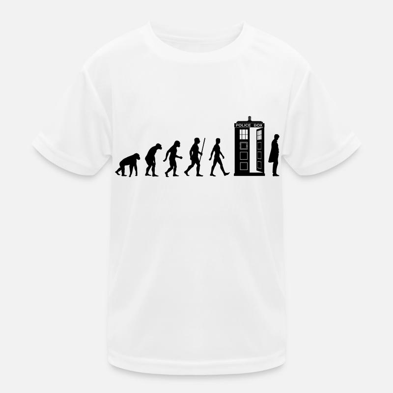 Evolution Tardis - T-shirt sport Enfant - blanc