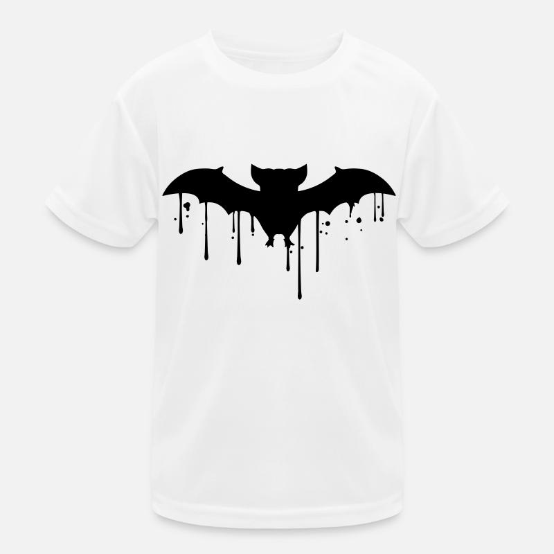 drops wet graffiti silouette flughund fledermau Kids Functional T-Shirt