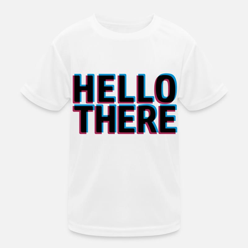 3D Effekt Hello Kinder Funktions-T-Shirt