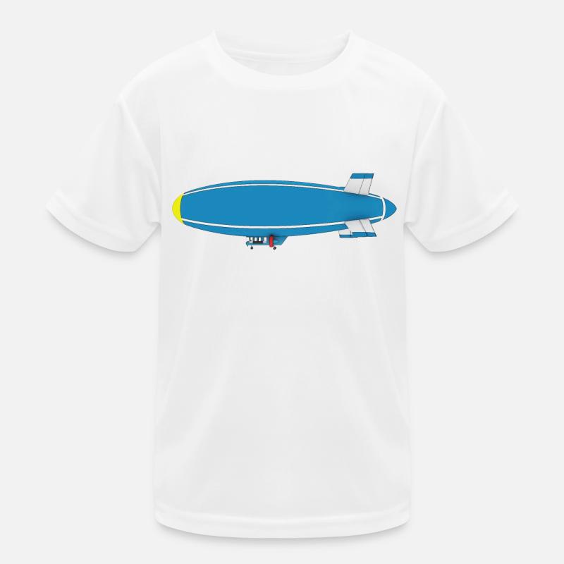 Airship, Zeppelin, Side View Kids Functional T-Shirt