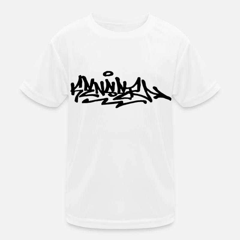 Graffiti Tag "KENSER" Handstyle Kinder Funktions-T-Shirt