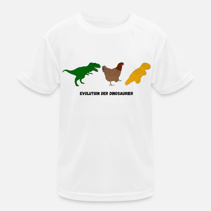 Evolution of dinosaurs - Kids Functional T-Shirt - white