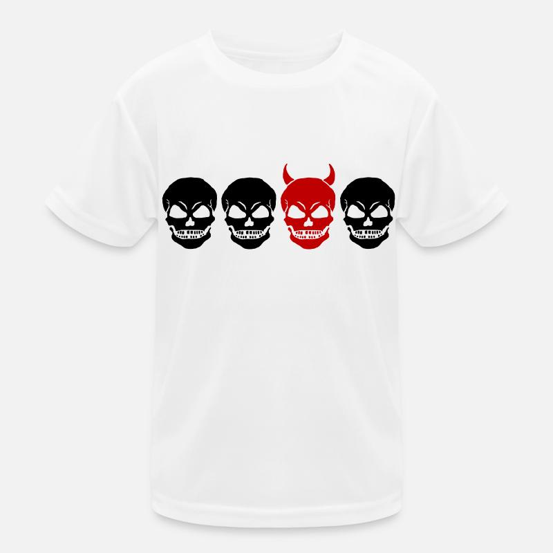 DIFFERENT SKULL2 -2C - Kids Functional T-Shirt - white