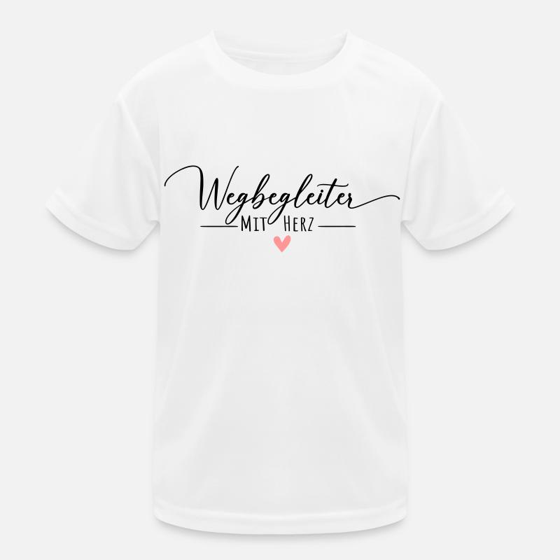 Wegbegleiter mit Herz - Kinder Funktions-T-Shirt - Weiß