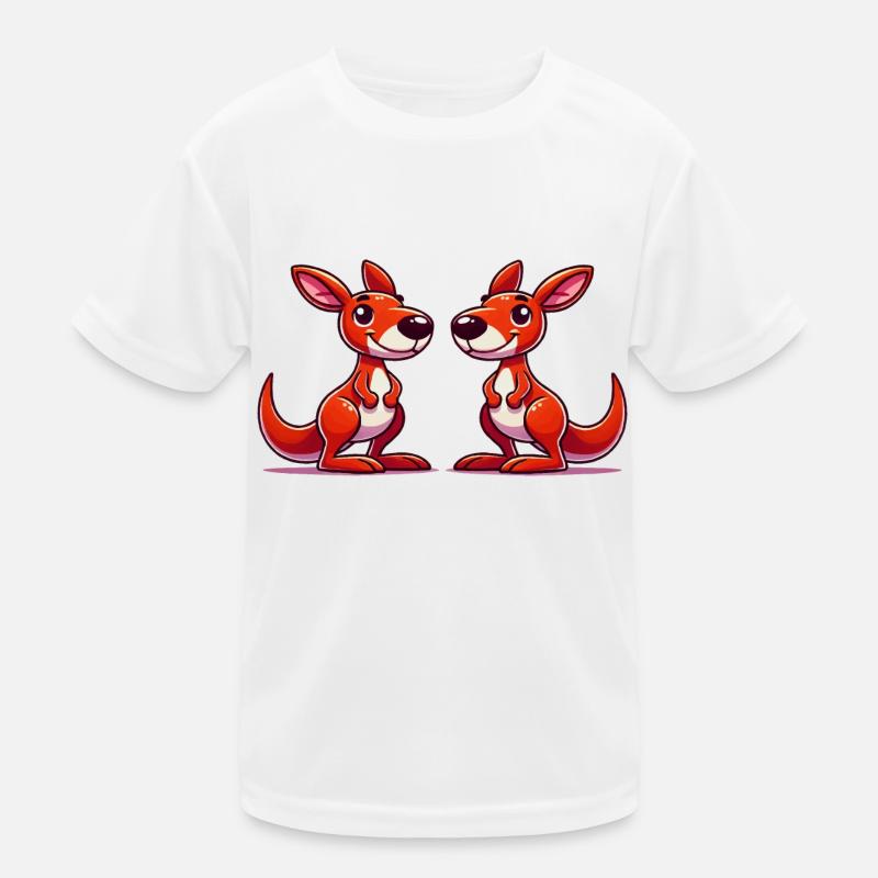 Kängurus Comic Kinder Funktions-T-Shirt