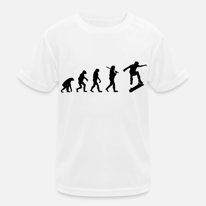 Skate Evolution - Kids Functional T-Shirt - white
