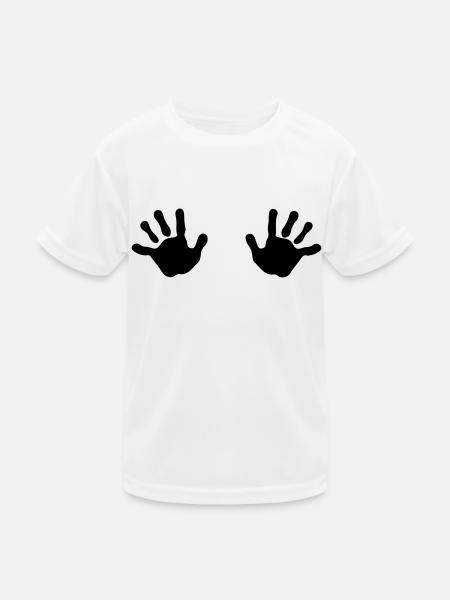 Two Hands - Kids Functional T-Shirt - white - Front