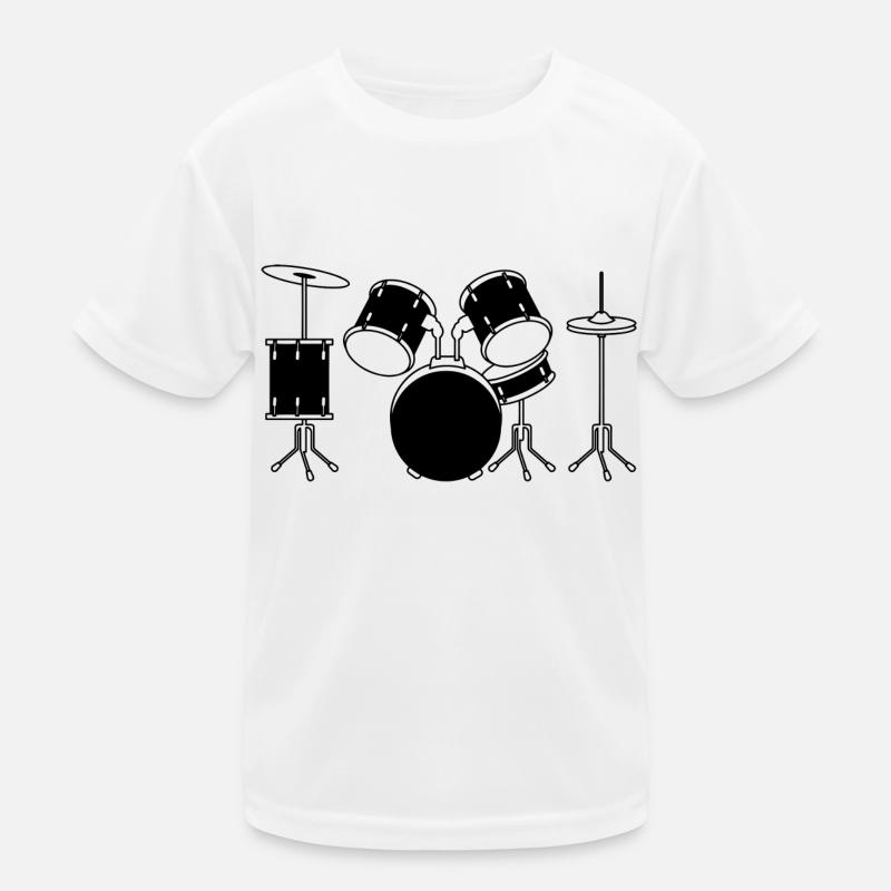 Drum Set Kids Functional T-Shirt