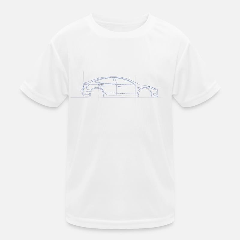 Elektrisch - E Auto - M3 Kinder Funktions-T-Shirt