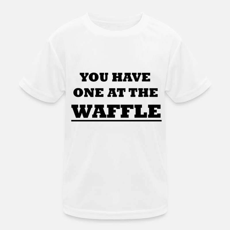 Denglisch Einen an der Waffel haben Kinder Funktions-T-Shirt