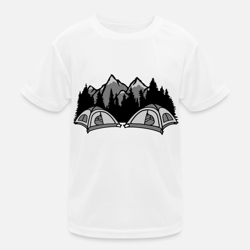Wald Camper draußen leben Kinder Funktions-T-Shirt