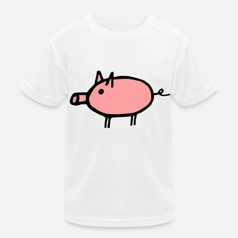 Schwein Kinder Funktions-T-Shirt