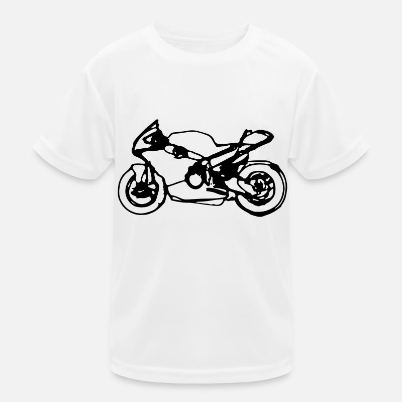 Motorradfahrer Vektor mit Motorrad Geschenkidee Kinder Funktions-T-Shirt