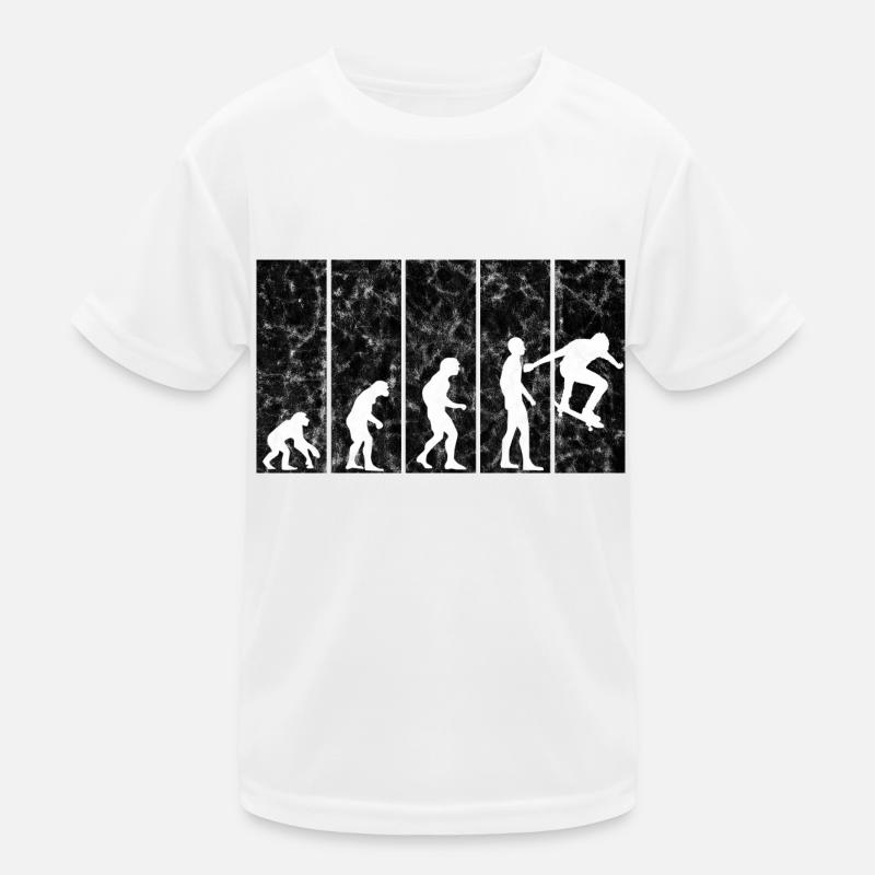 Skateboarder Skateboard Skater Skate Evolution Kids Functional T-Shirt