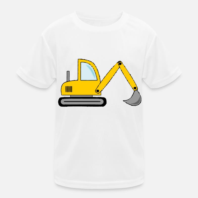 Bagger Design/ Baustelle Kinder Funktions-T-Shirt