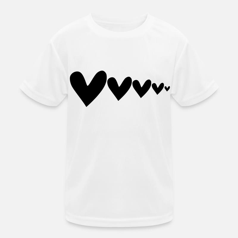 Hearts Big to Small Kids Functional T-Shirt